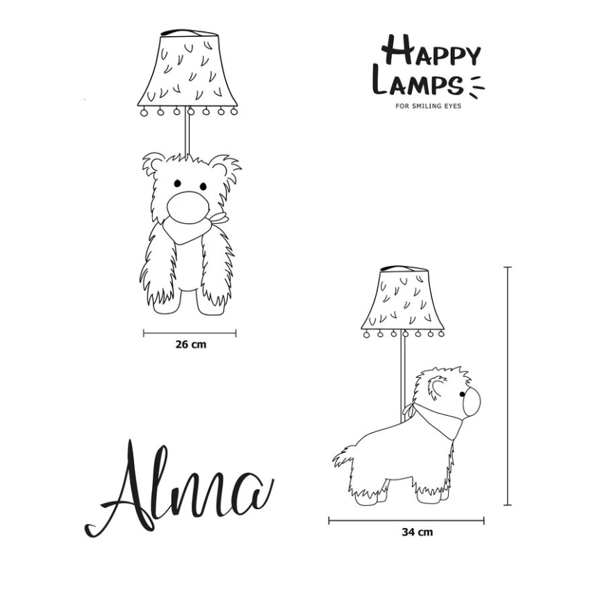 Happy Lamps - Lasten LED-pöytävalaisin ALMA LED/5,4W/230V laama