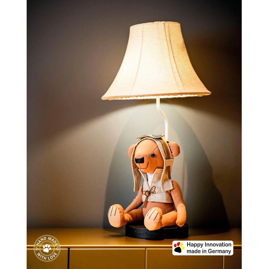 Happy Lamps - Lasten LED-pöytävalaisin CHARLES LED/5,4W/230V karhu