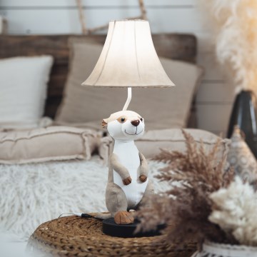 Happy Lamps - Lasten LED-pöytävalaisin EDDIE LED/5,4W/230V mangusti