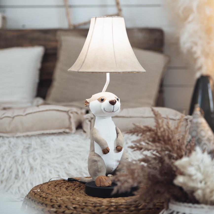 Happy Lamps - Lasten LED-pöytävalaisin EDDIE LED/5,4W/230V mangusti