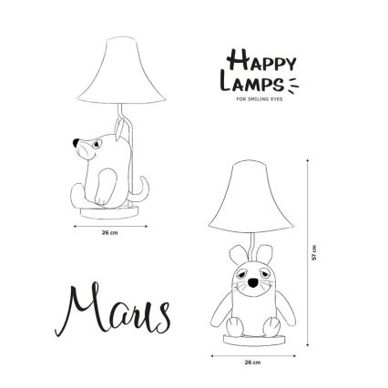 Happy Lamps - Lasten LED-pöytävalaisin MAUS LED/5,4W/230V hiiri
