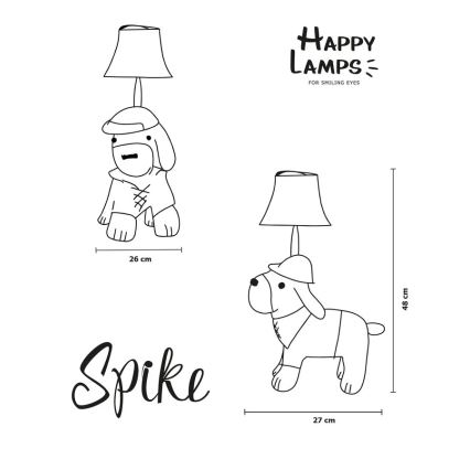 Happy Lamps - Lasten LED-pöytävalaisin SPIKE LED/5,4W/230V ajokoira