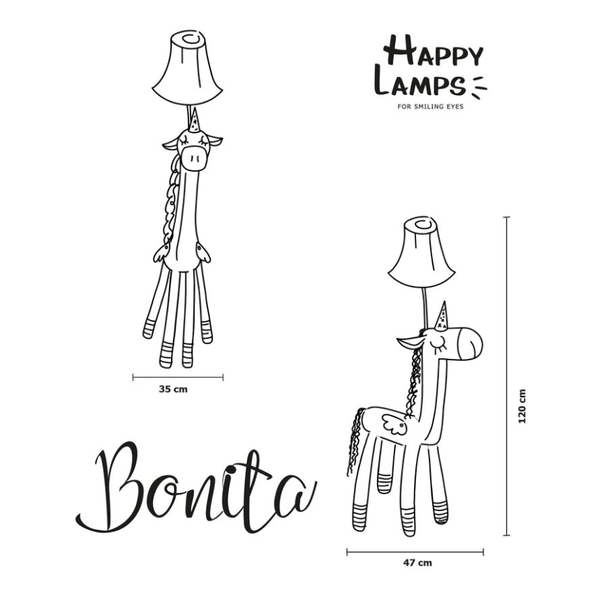 Happy Lamps - LED Lasten lattiavalaisin BONITA LED/5,4W/230V yksisarvinen