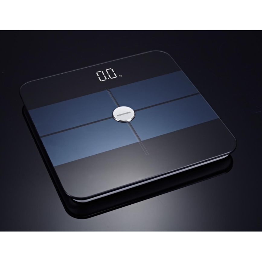 Heinner HBS-BTH180BK - Digitaalinen henkilövaaka 2x AAA musta/sininen