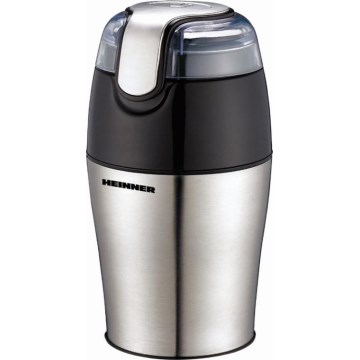 Heinner HCG-150SS - Sähköinen kahvimylly kokonaisille kahvipavuille 50 g, 150 W / 230 V, ruostumaton teräs/musta