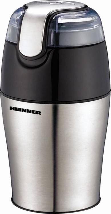 Heinner HCG-150SS - Sähköinen kahvimylly kokonaisille kahvipavuille 50 g, 150 W / 230 V, ruostumaton teräs/musta