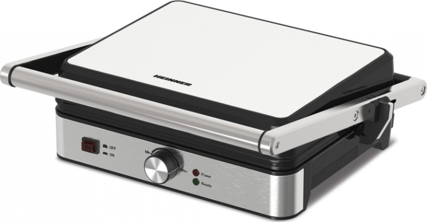 Heinner HEG-K2000SS - Kontaktigrilli 2000W/230V mattakromi/musta