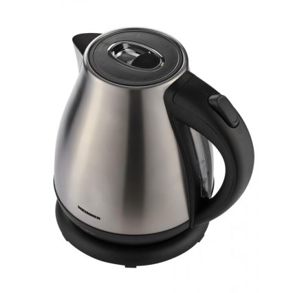 Heinner HEK-17IX - Nopea vedenkeitin 1,7 l 2200 W/230 V mattakromi/musta