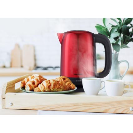 Heinner HEK-2200RDSS - Nopea vedenkeitin 1,7 l 2200W/230V punainen/musta