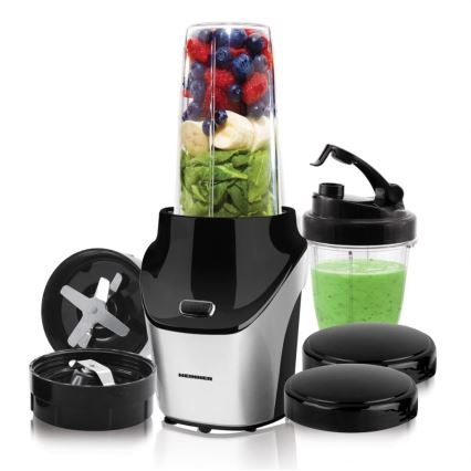 Heinner HSB-T1000SS - Smoothie Nutri -tehosekoitin 1000W/230V mattakromi/musta
