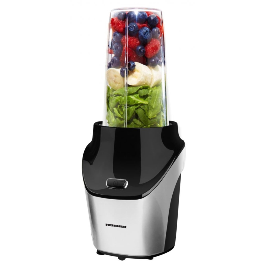 Heinner HSB-T1000SS - Smoothie Nutri -tehosekoitin 1000W/230V mattakromi/musta