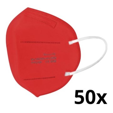 Hengityssuojain FFP2 NR CE 2163 punainen 50kpl