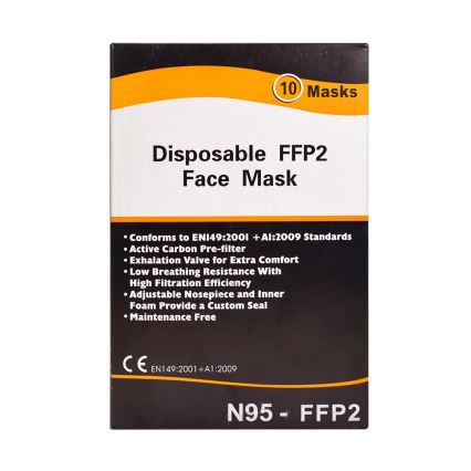 Hengityssuojain uloshengitysventtiilillä, luokka KN95 (FFP2) 10 kpl