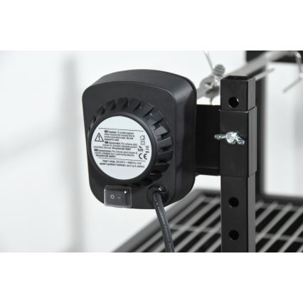 Hiiligrilli moottorilla 4W/230V musta