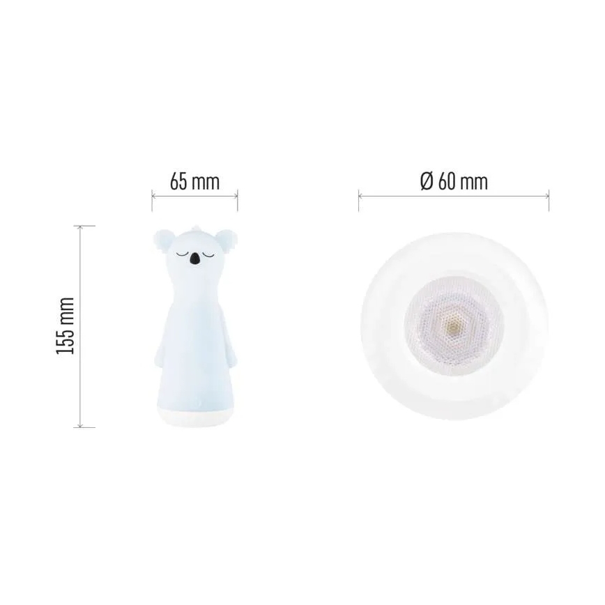 Himennettävä ladattava lasten LED-taskulamppu yövalolla 2-in-1 LED/3,7V 1200 mAh