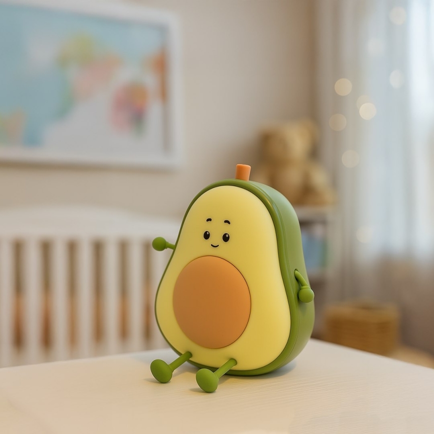 LED-himmennettävä ladattava kosketusohjattu lasten yölamppu AVOCADO LED/1W/5V 1200 mAh