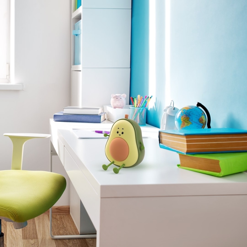 LED-himmennettävä ladattava kosketusohjattu lasten yölamppu AVOCADO LED/1W/5V 1200 mAh