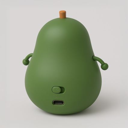 LED-himmennettävä ladattava kosketusohjattu lasten yölamppu AVOCADO LED/1W/5V 1200 mAh