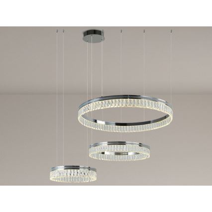LED-himmennettävä kristallikruunu vaijerilla THALIA LED/120W/230V 3000-6000K + kaukosäädin