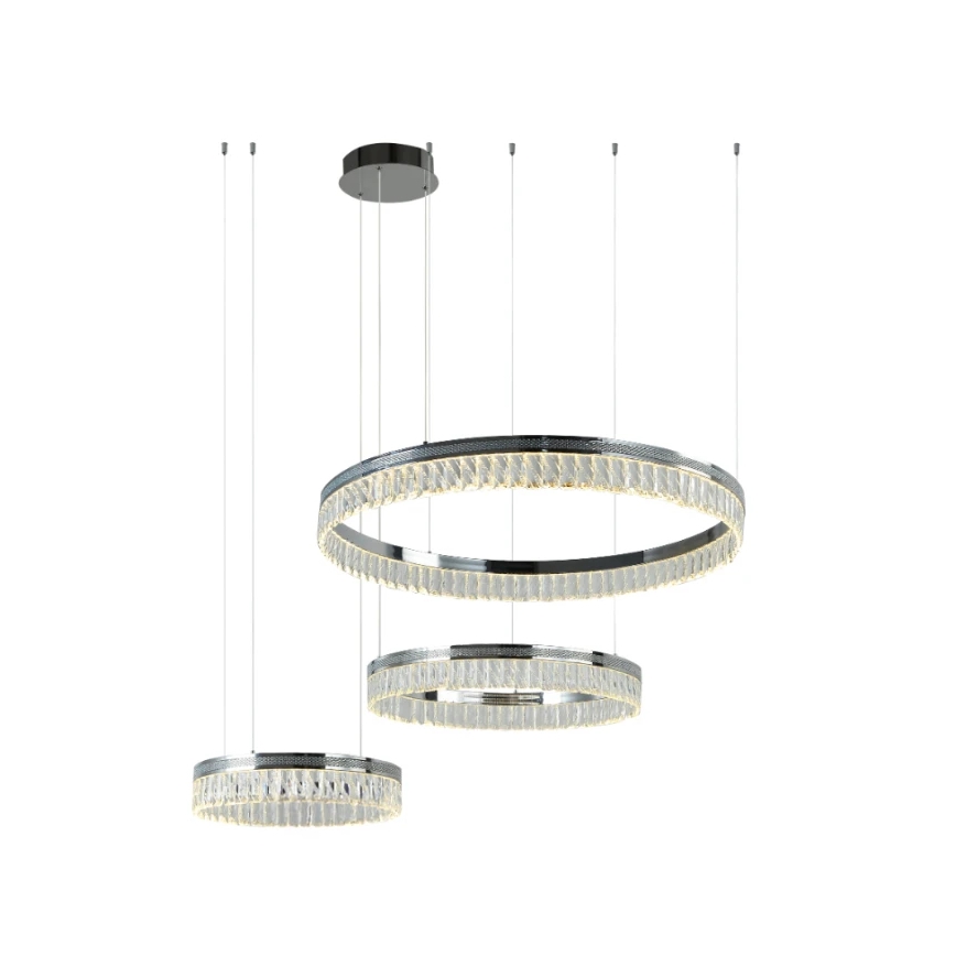 LED-himmennettävä kristallikruunu vaijerilla THALIA LED/120W/230V 3000-6000K + kaukosäädin