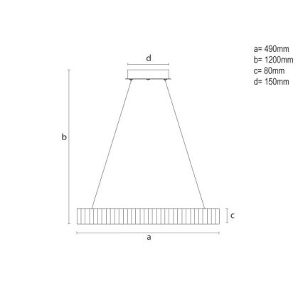 Himmennettävä LED-riippuvalaisin vaijerilla LED/75W/230V 3000-6500K halkaisija 49 cm + kaukosäädin
