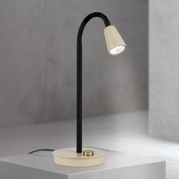 Himennettävä taipuisa pöytälamppu DOTTY 1xGU10/10W/230V beige/musta