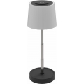 Himmennettävä kosketuskytkimellä varustettu ladattava ulkokäyttöön sopiva LED-pöytälamppu, 2W/5V, IP44, 1200 mAh, harmaa