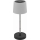 Himmennettävä kosketuskytkimellä varustettu ladattava ulkokäyttöön sopiva LED-pöytälamppu, 2W/5V, IP44, 1200 mAh, harmaa