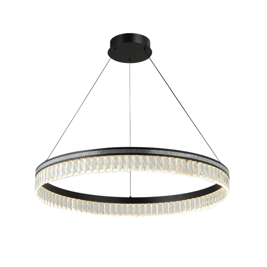 LED-himmennettävä kristallikruunu vaijerilla THALIA LED/55W/230V 3000-6000K halkaisija 80 cm + kaukosäädin