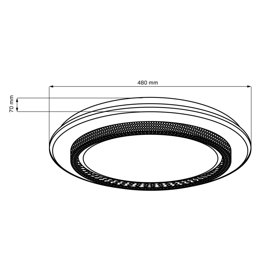Himmennettävä kylpyhuoneen LED-kattovalaisin ADELA LED/72W/230V halkaisija 48 cm 3000-6000K IP44 + kauko-ohjaus