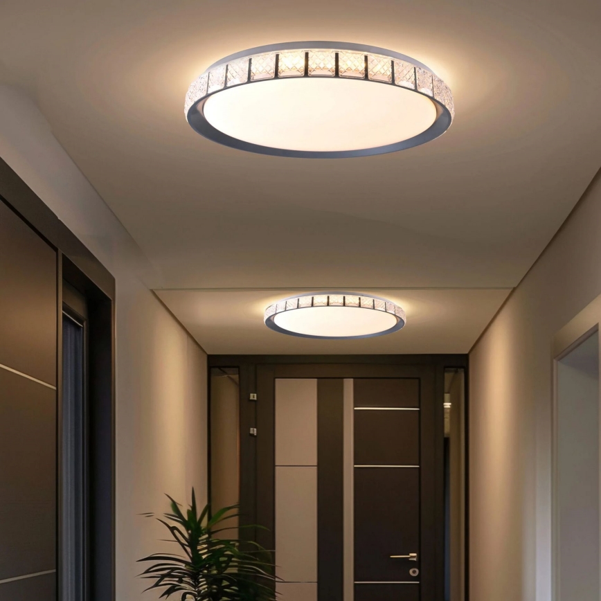 Himmennettävä kylpyhuoneen LED-kattovalaisin NINA LED/72W/230V halkaisija 49 cm 3000-6000K IP44 + kauko-ohjaus