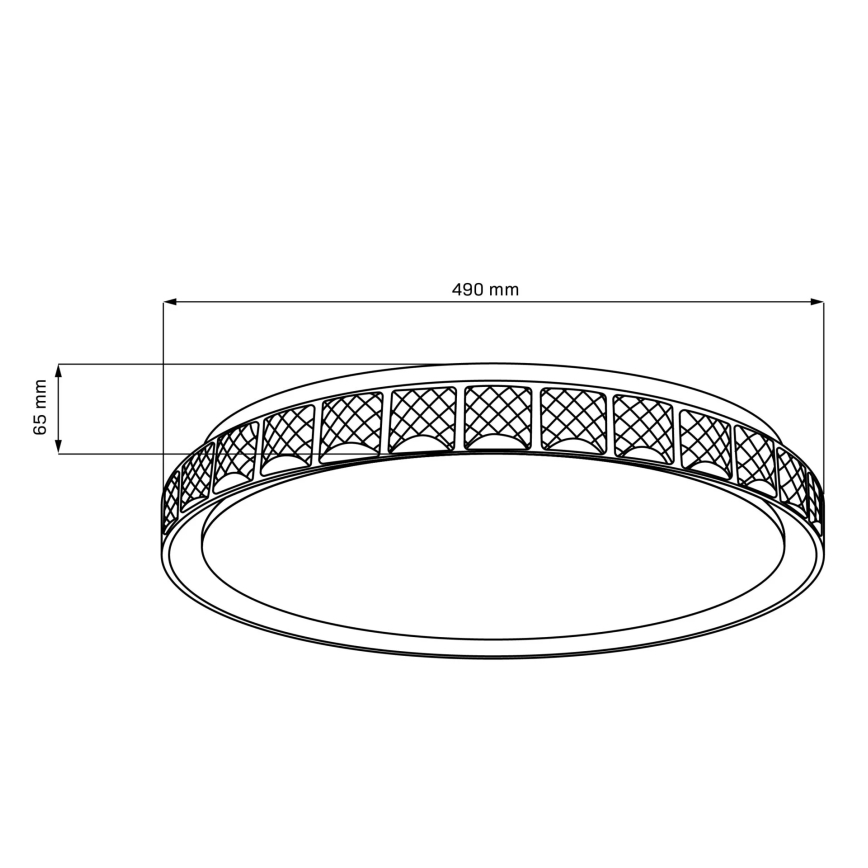 Himmennettävä kylpyhuoneen LED-kattovalaisin NINA LED/72W/230V halkaisija 49 cm 3000-6000K IP44 + kauko-ohjaus