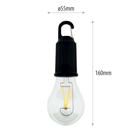 Himmennettävä ladattava ulkokäyttöinen riippuvalaisin LED/3W/5V 400 mAh IP44