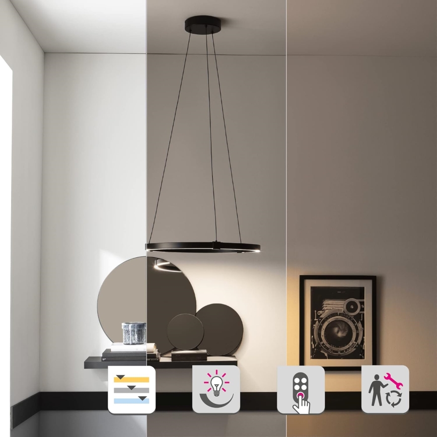Himmennettävä LED-kattokruunu johdossa CASSINI LED/33W/230V 2700-6500K + kauko-ohjaus