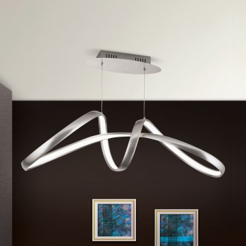 Himmennettävä LED-kattokruunu johdossa CIRCUS LED/36W/230V hopea