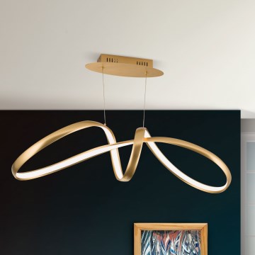 Himmennettävä LED-kattokruunu johdossa CIRCUS LED/36W/230V kulta