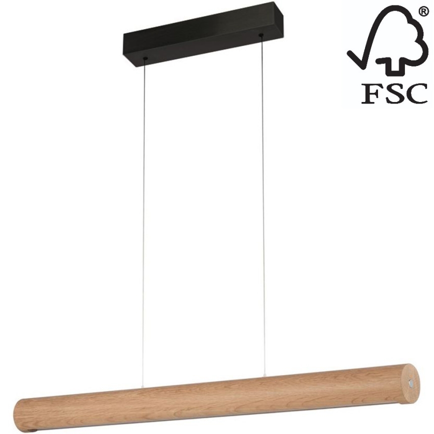 Himmennettävä LED-kattokruunu johdossa CONOR LED/34,5W/230V tammi – FSC sertifioitu