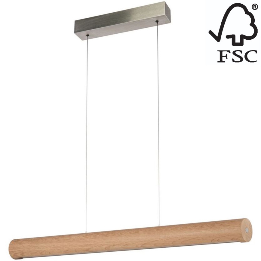 Himmennettävä LED-kattokruunu johdossa CONOR LED/34,5W/230V tammi – FSC sertifioitu