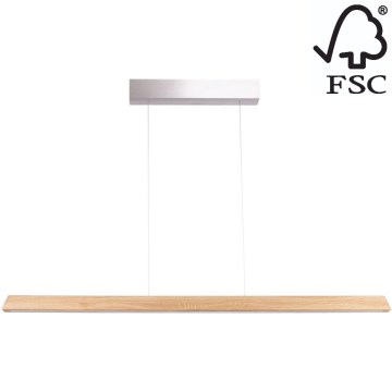 Himmennettävä LED-kattokruunu johdossa DEROTT 3xLED/14W/230V tammi – FSC sertifioitu