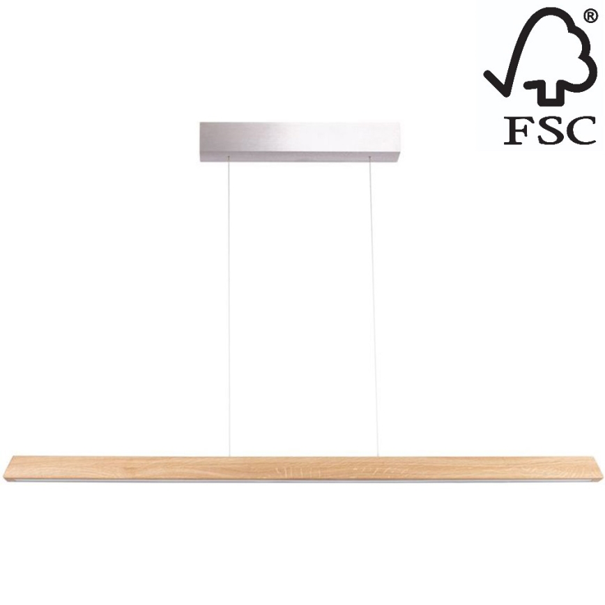 Himmennettävä LED-kattokruunu johdossa DEROTT 3xLED/14W/230V tammi – FSC sertifioitu