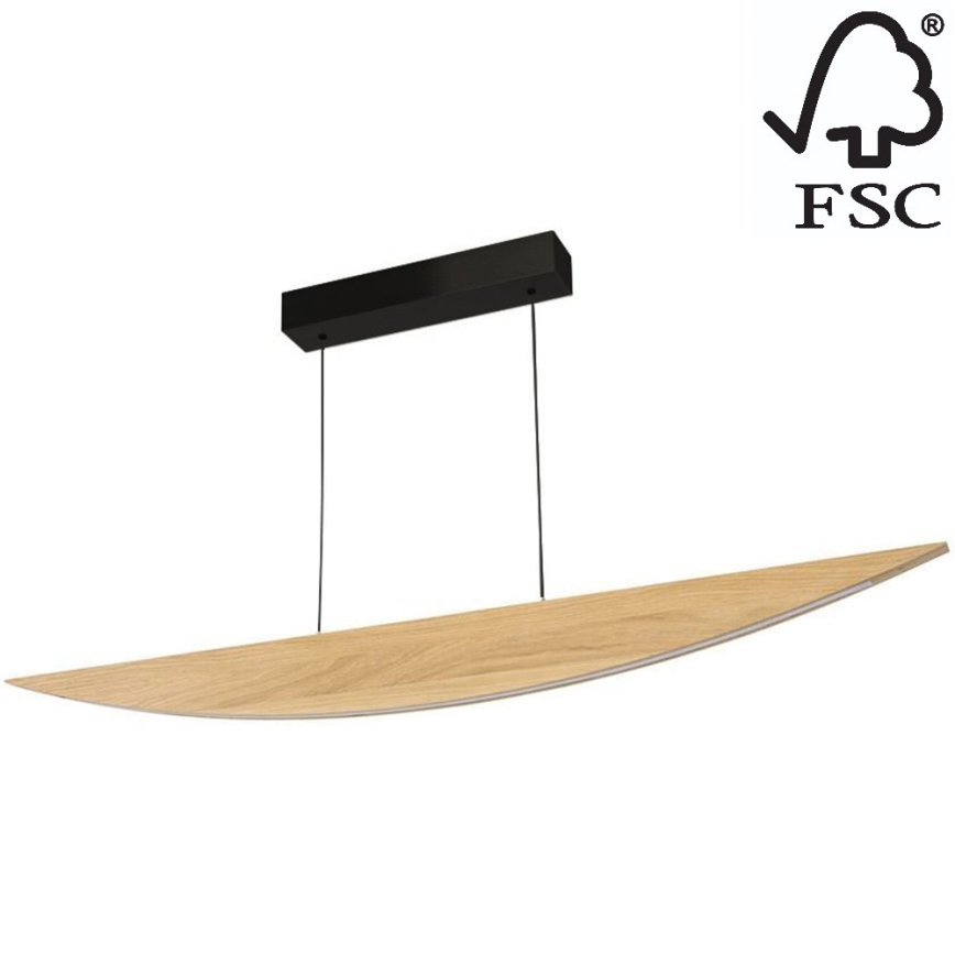 Himmennettävä LED-kattokruunu johdossa DUBAI LED/14W/230V tammi – FSC sertifioitu