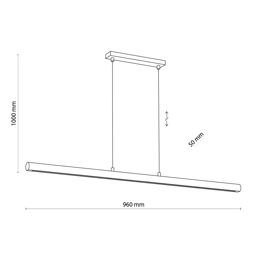 Himmennettävä LED-kattokruunu johdossa GIACINTO LED/30W/230V