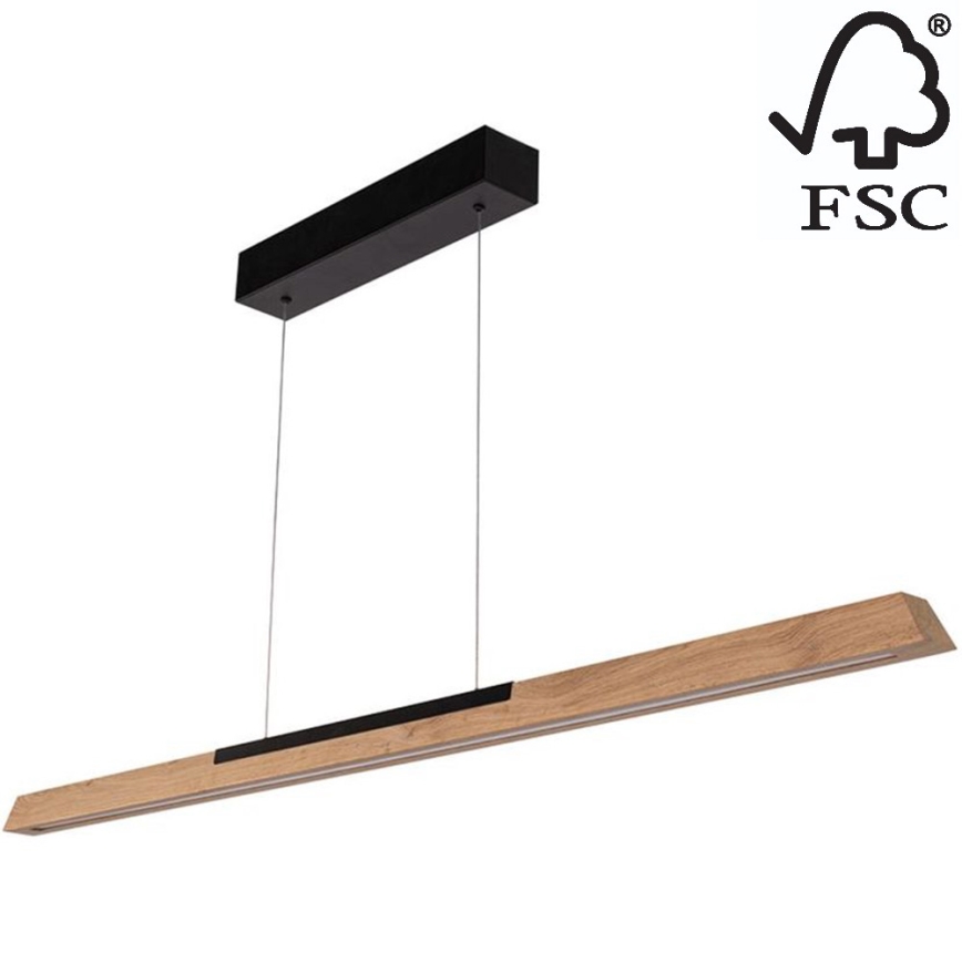 Himmennettävä LED-kattokruunu johdossa JONAS LED/16,5W/230V tammi – FSC sertifioitu