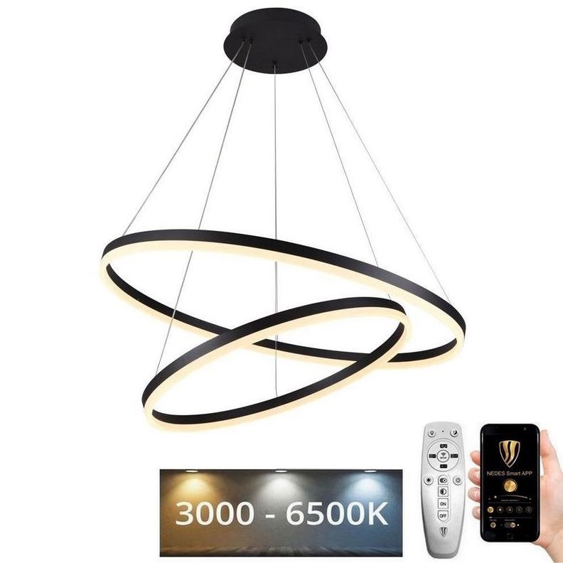 Himmennettävä LED-kattokruunu johdossa LED/100W/230V 3000-6500K halkaisija 80 cm + kauko-ohjaus