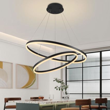 Himmennettävä LED-kattokruunu johdossa LED/100W/230V 3000-6500K halkaisija 80 cm + kauko-ohjaus