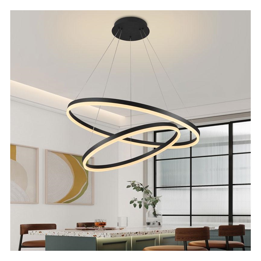 Himmennettävä LED-kattokruunu johdossa LED/100W/230V 3000-6500K halkaisija 80 cm + kauko-ohjaus