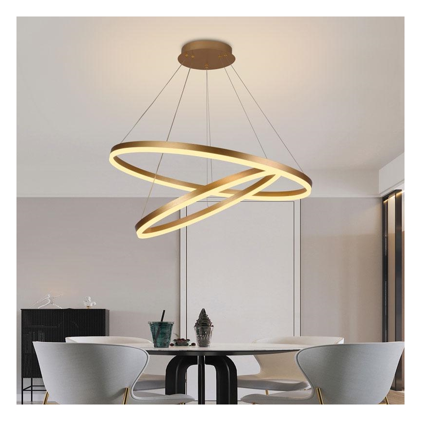 Himmennettävä LED-kattokruunu johdossa LED/100W/230V 3000-6500K halkaisija 80 cm + kauko-ohjaus