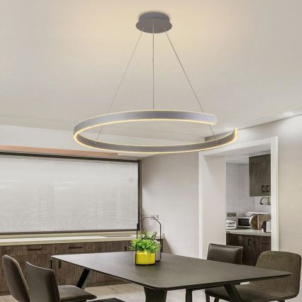 Himmennettävä LED-kattokruunu johdossa LED/100W/230V 3000-6500K halkaisija 80 cm + kauko-ohjaus