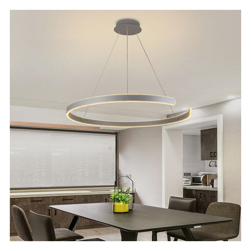 Himmennettävä LED-kattokruunu johdossa LED/100W/230V 3000-6500K halkaisija 80 cm + kauko-ohjaus