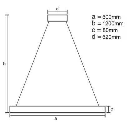 Himmennettävä LED-kattokruunu johdossa LED/100W/230V 3000-6500K + kauko-ohjaus
